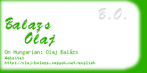 balazs olaj business card